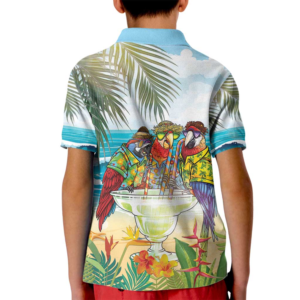 It's 5 o'clock Somewhere Kid Polo Shirt Beach Party - Wonder Print Shop
