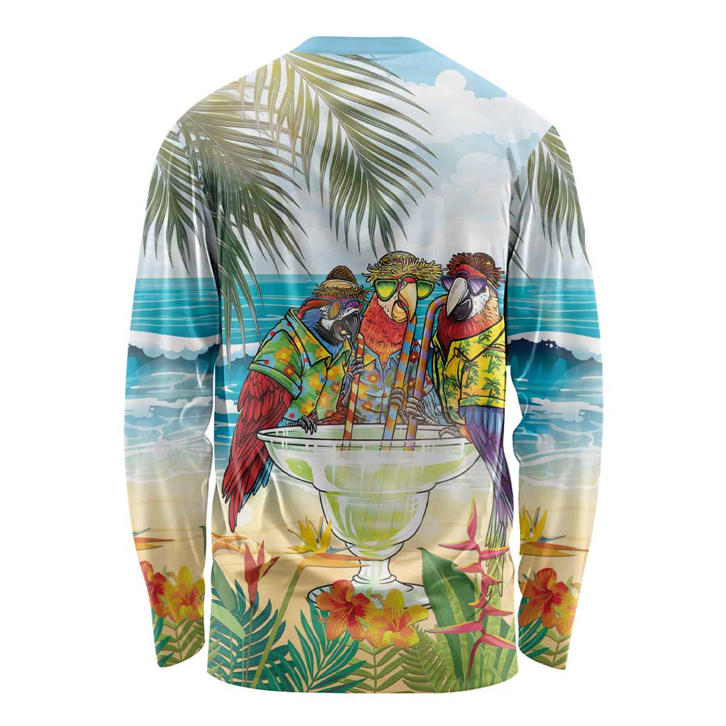 It's 5 o'clock Somewhere Long Sleeve Shirt Beach Party - Wonder Print Shop