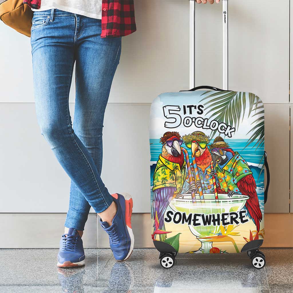It's 5 o'clock Somewhere Luggage Cover Beach Party - Wonder Print Shop