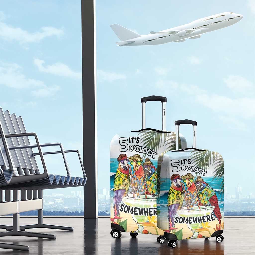 It's 5 o'clock Somewhere Luggage Cover Beach Party - Wonder Print Shop