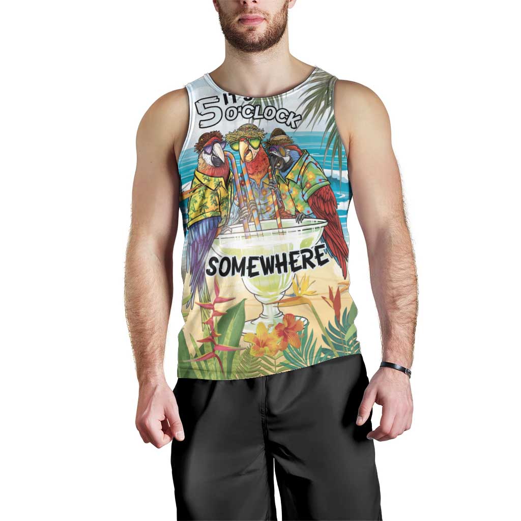 It's 5 o'clock Somewhere Men Tank Top Beach Party - Wonder Print Shop