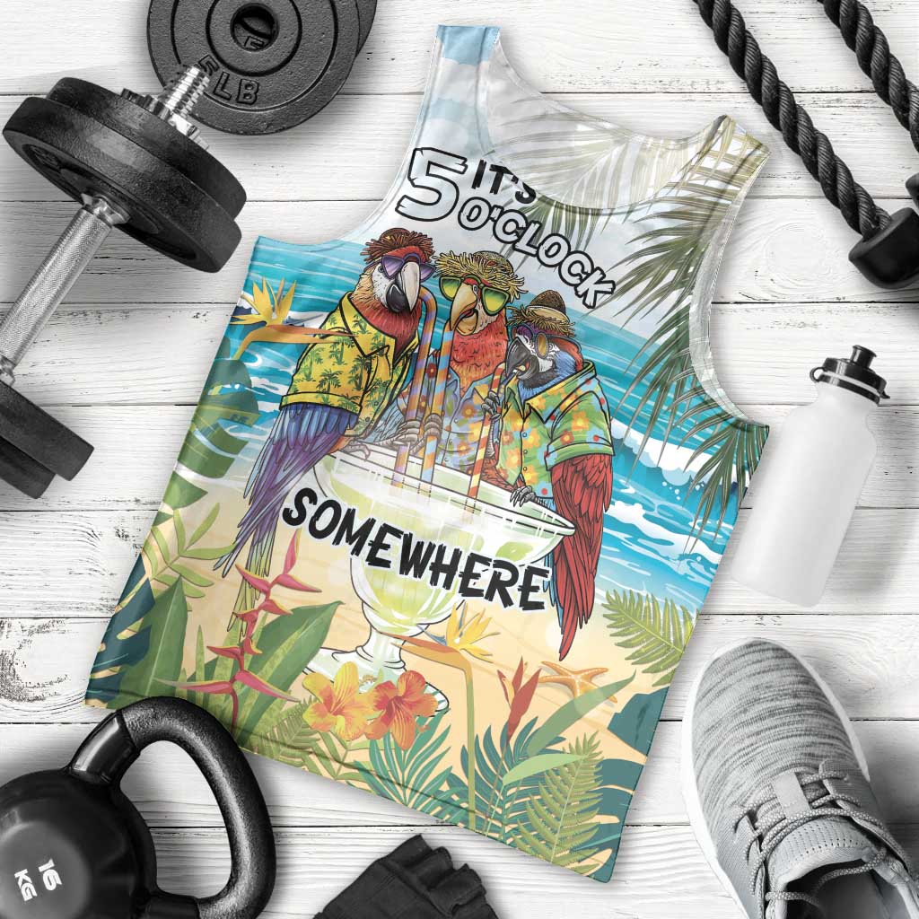 It's 5 o'clock Somewhere Men Tank Top Beach Party - Wonder Print Shop