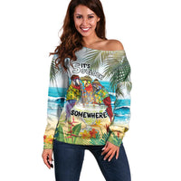 It's 5 o'clock Somewhere Off Shoulder Sweater Beach Party - Wonder Print Shop