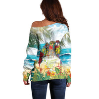 It's 5 o'clock Somewhere Off Shoulder Sweater Beach Party - Wonder Print Shop