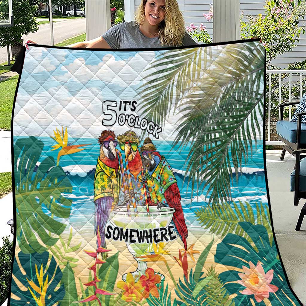 It's 5 o'clock Somewhere Quilt Beach Party - Wonder Print Shop