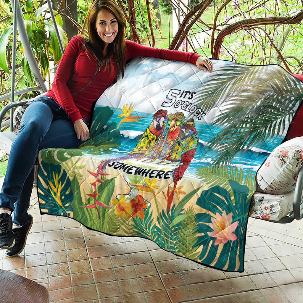 It's 5 o'clock Somewhere Quilt Beach Party - Wonder Print Shop