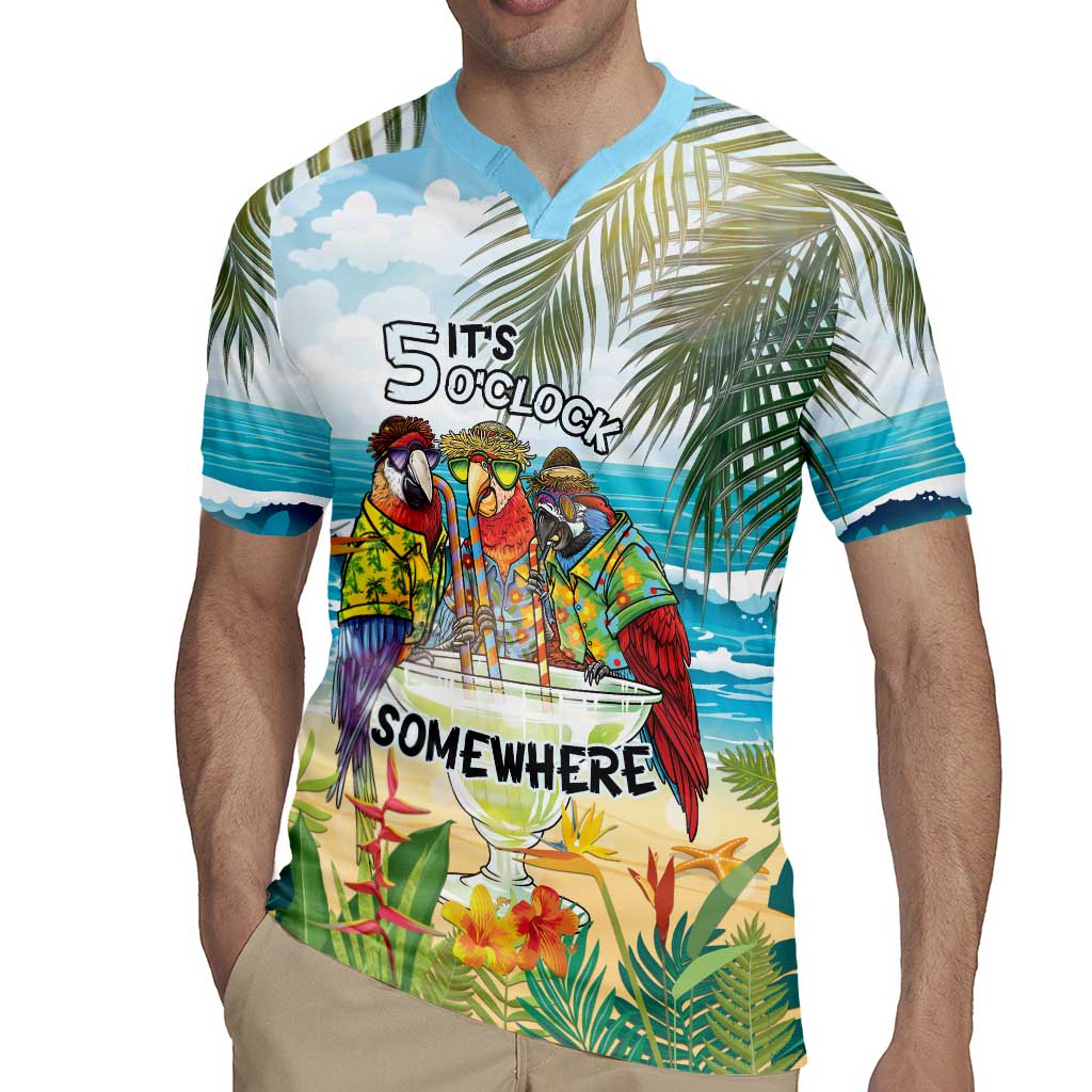 It's 5 o'clock Somewhere Rugby Jersey Beach Party - Wonder Print Shop