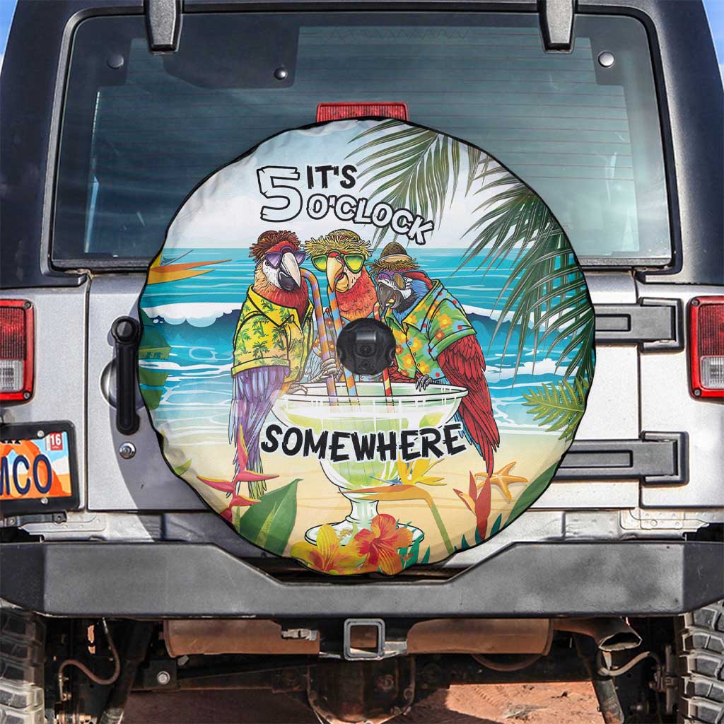 It's 5 o'clock Somewhere Spare Tire Cover Beach Party - Wonder Print Shop