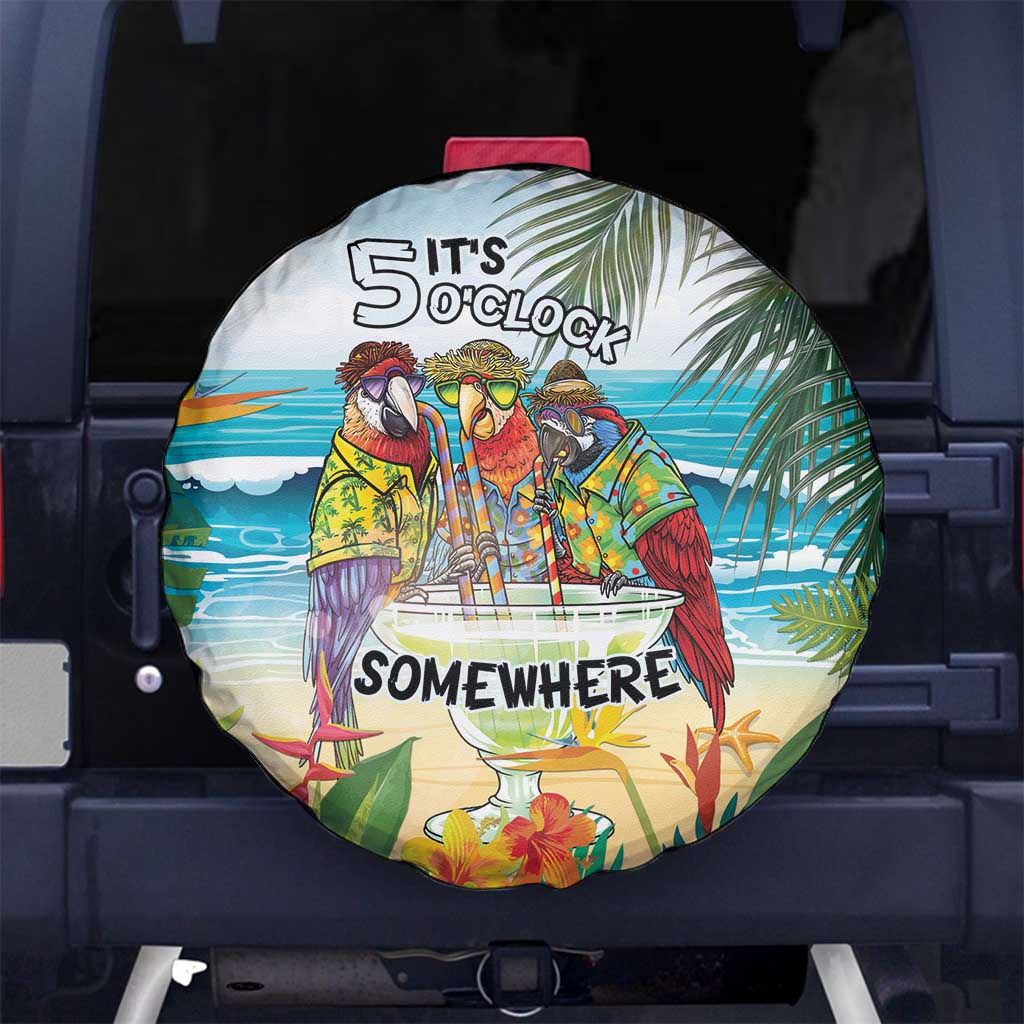 It's 5 o'clock Somewhere Spare Tire Cover Beach Party - Wonder Print Shop