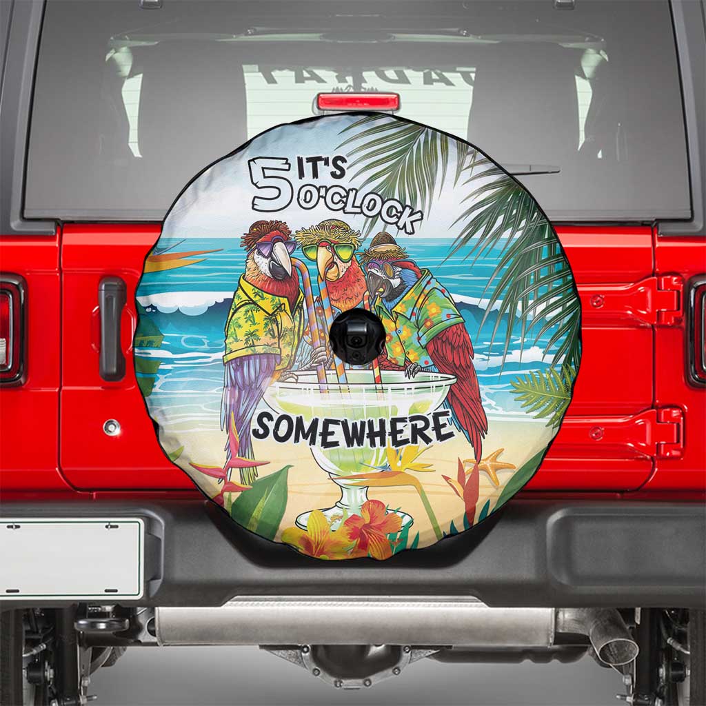 It's 5 o'clock Somewhere Spare Tire Cover Beach Party - Wonder Print Shop