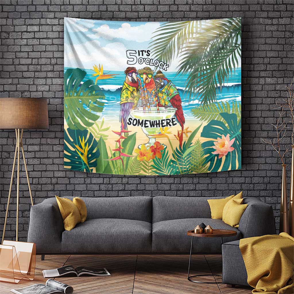 It's 5 o'clock Somewhere Tapestry Beach Party - Wonder Print Shop