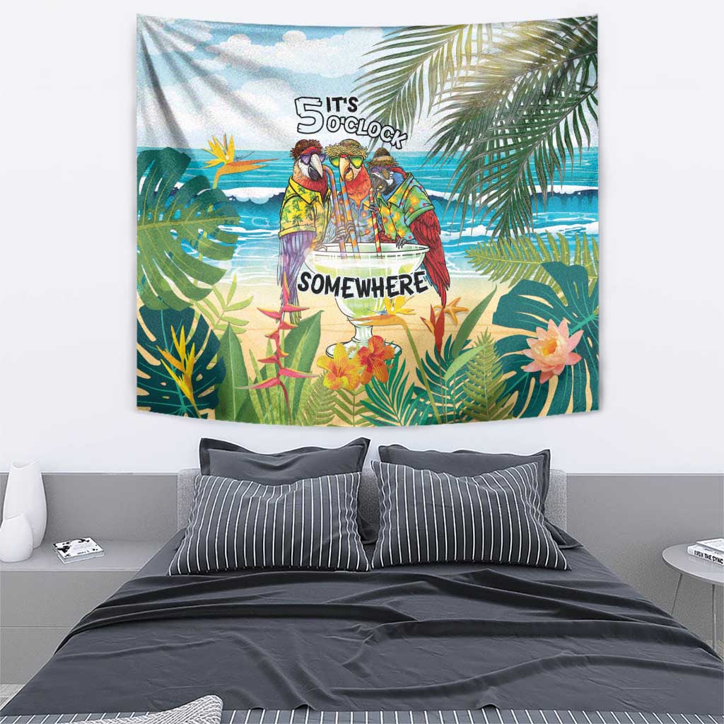 It's 5 o'clock Somewhere Tapestry Beach Party - Wonder Print Shop