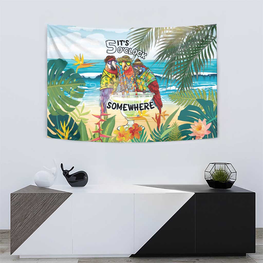It's 5 o'clock Somewhere Tapestry Beach Party - Wonder Print Shop
