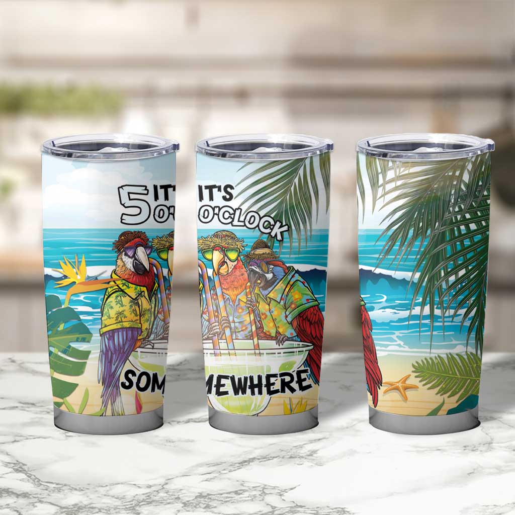 It's 5 o'clock Somewhere Tumbler Cup Beach Party - Wonder Print Shop