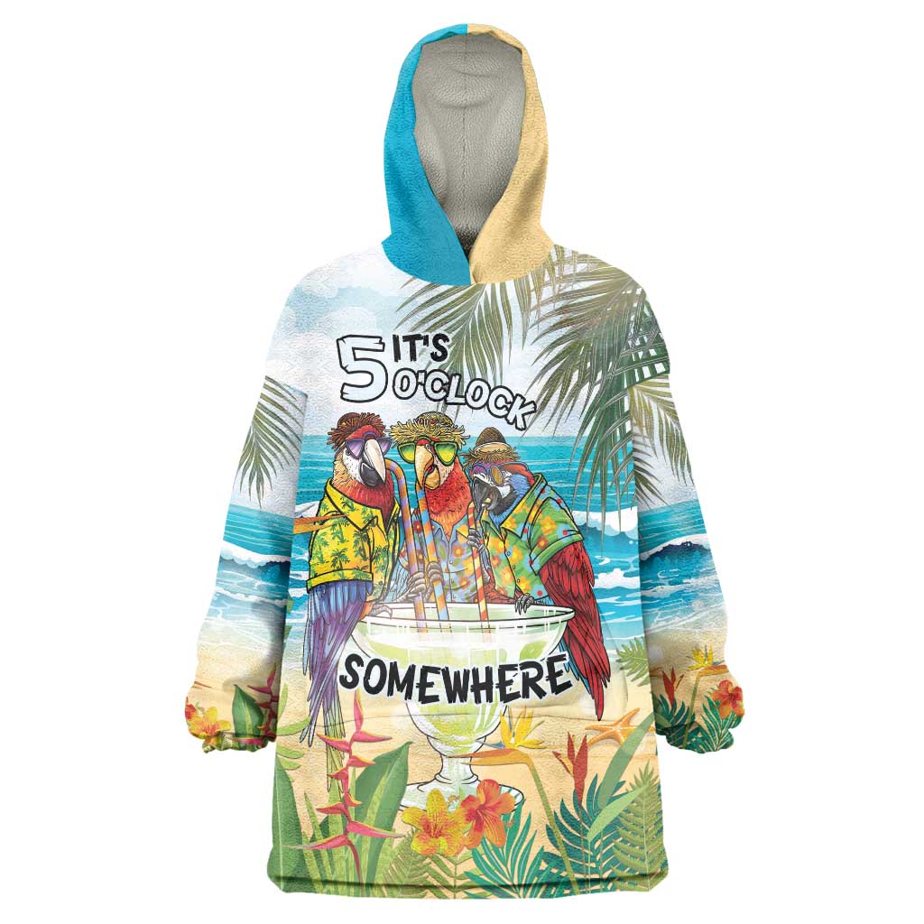 It's 5 o'clock Somewhere Wearable Blanket Hoodie Beach Party - Wonder Print Shop