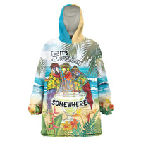 It's 5 o'clock Somewhere Wearable Blanket Hoodie Beach Party - Wonder Print Shop