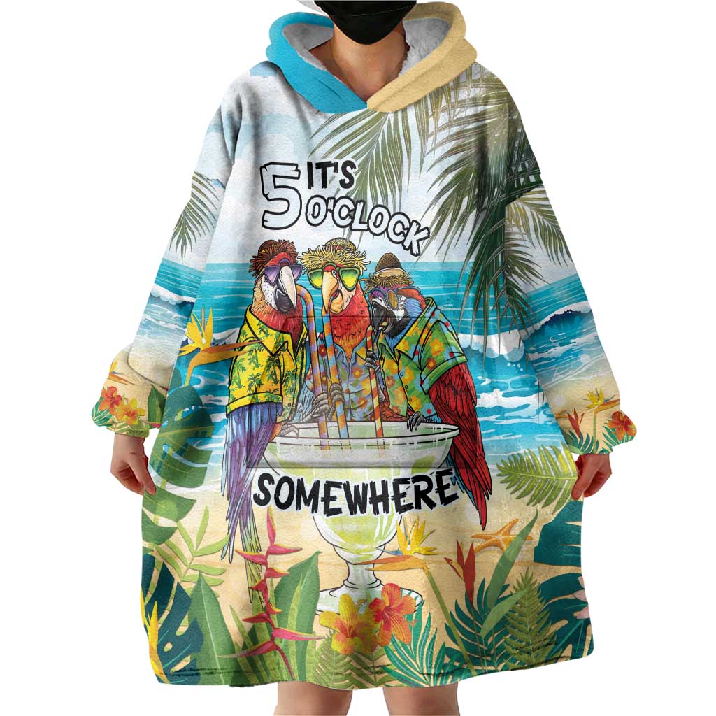 It's 5 o'clock Somewhere Wearable Blanket Hoodie Beach Party - Wonder Print Shop