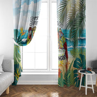 It's 5 o'clock Somewhere Window Curtain Beach Party - Wonder Print Shop