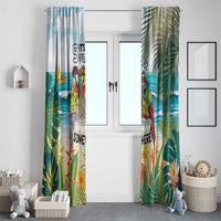 It's 5 o'clock Somewhere Window Curtain Beach Party - Wonder Print Shop