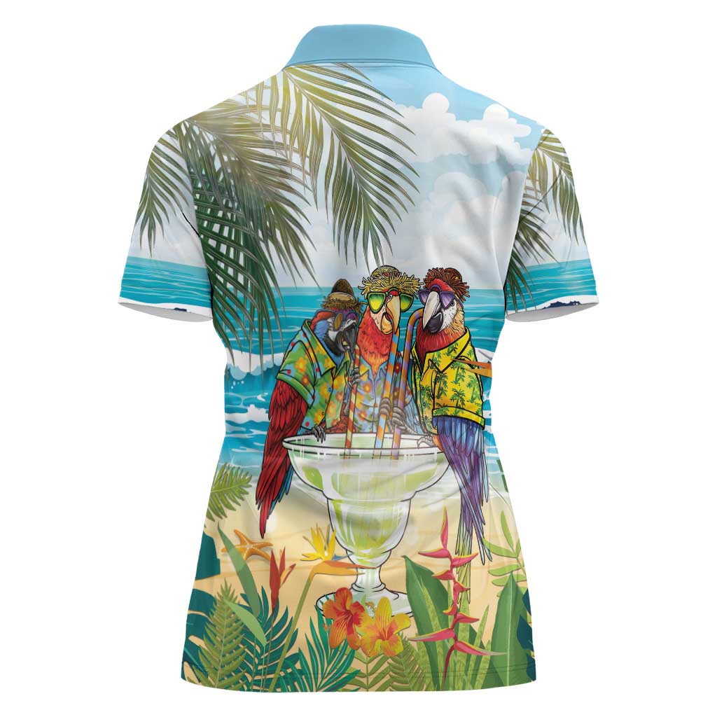 It's 5 o'clock Somewhere Women Polo Shirt Beach Party - Wonder Print Shop