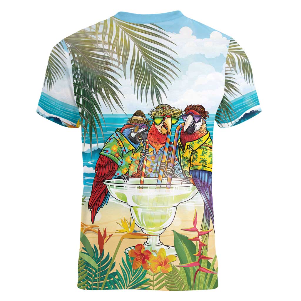 It's 5 o'clock Somewhere Women V-Neck T-Shirt Beach Party - Wonder Print Shop