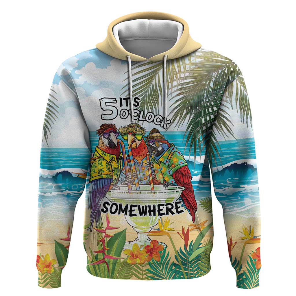 It's 5 o'clock Somewhere Zip Hoodie Beach Party - Wonder Print Shop