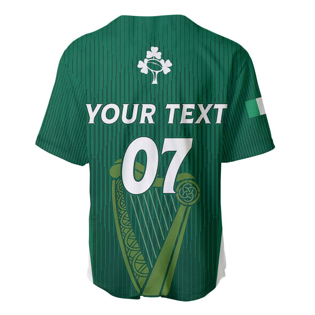 Personalised Ireland Rugby Baseball Jersey World Cup 2023 GO Shamrocks LT7 - Wonder Print Shop