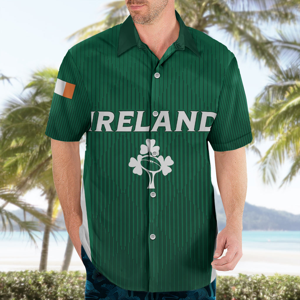Personalised Ireland Rugby Hawaiian Shirt World Cup 2023 GO Shamrocks - Wonder Print Shop