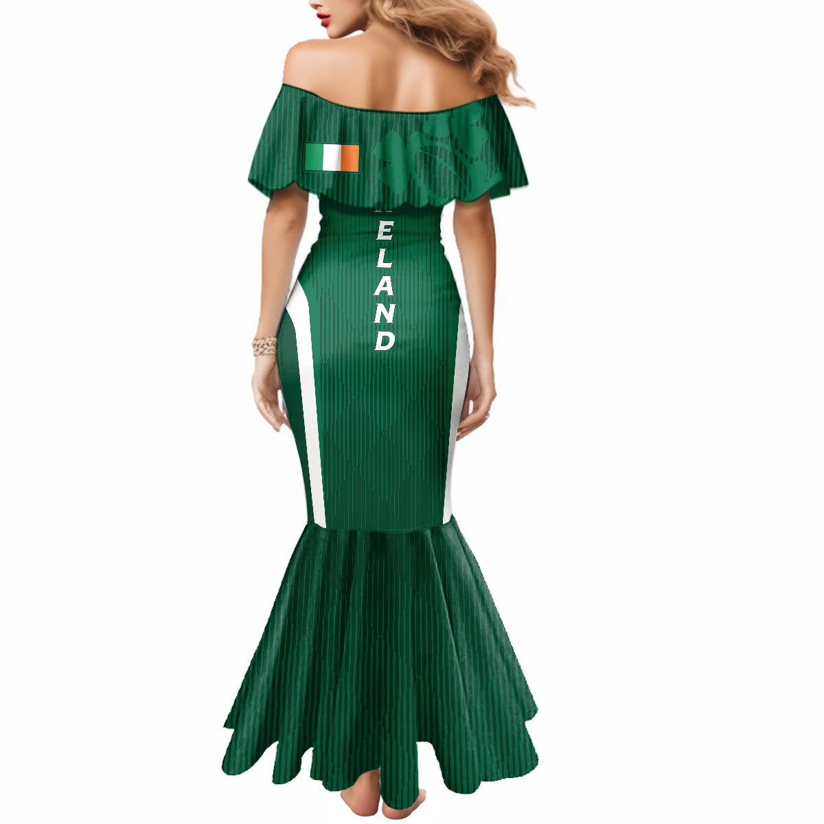 Personalised Ireland Rugby Mermaid Dress World Cup 2023 GO Shamrocks - Wonder Print Shop