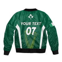 Personalised Ireland Rugby Sleeve Zip Bomber Jacket World Cup 2023 GO Shamrocks - Wonder Print Shop