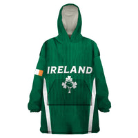 Personalised Ireland Rugby Wearable Blanket Hoodie World Cup 2023 GO Shamrocks - Wonder Print Shop