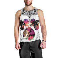 polynesian-men-tank-top-dog-lover-with-beagle-sunset-at-the-beach-white-ver