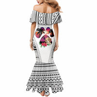 Polynesian Mermaid Dress Dog Lover With Beagle - Sunset At The Beach White Ver - Wonder Print Shop