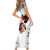Polynesian Short Sleeve Bodycon Dress Dog Lover With Beagle - Sunset At The Beach White Ver - Wonder Print Shop