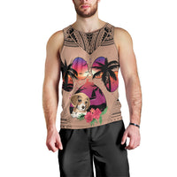 polynesian-men-tank-top-dog-lover-with-beagle-sunset-at-the-beach-brown-ver