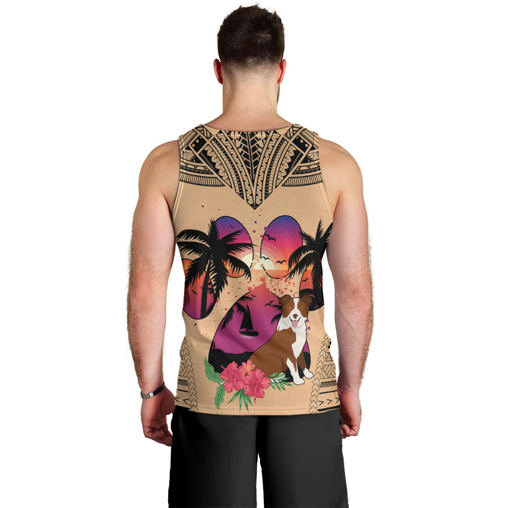 polynesian-men-tank-top-dog-lover-with-border-collie-sunset-at-the-beach