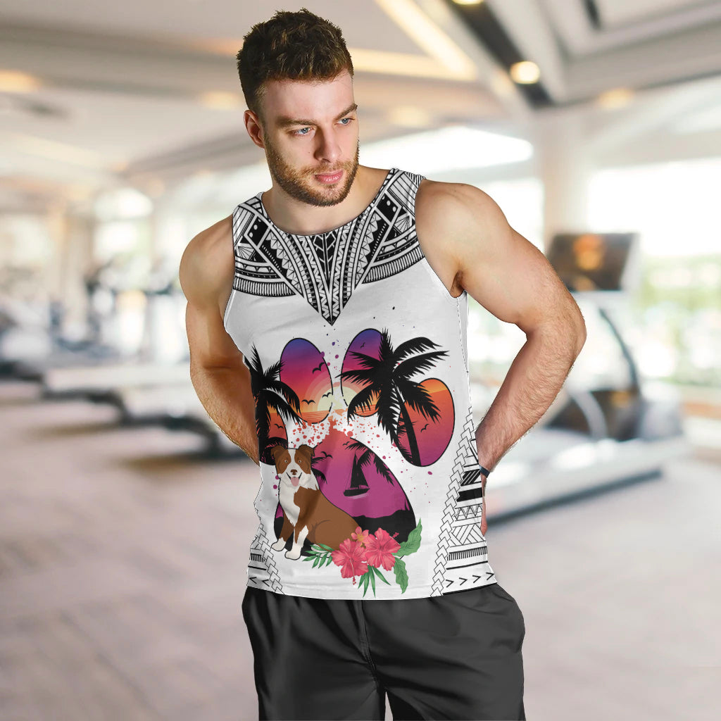 polynesian-men-tank-top-dog-lover-with-border-collie-sunset-at-the-beach-white-ver