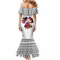 Polynesian Mermaid Dress Dog Lover With Border Collie - Sunset At The Beach White Ver - Wonder Print Shop