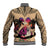 Polynesian Baseball Jacket Dog Lover With German Shepherd - Sunset At The Beach LT7 - Wonder Print Shop