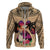Polynesian Hoodie Dog Lover With German Shepherd - Sunset At The Beach - Wonder Print Shop