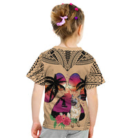 Polynesian Kid T Shirt Dog Lover With German Shepherd - Sunset At The Beach - Wonder Print Shop