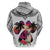 Polynesian Hoodie Dog Lover With German Shepherd - Sunset At The Beach White Ver - Wonder Print Shop