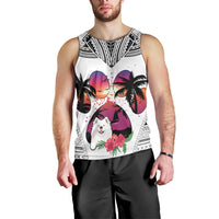 polynesian-men-tank-top-dog-lover-with-samoyed-sunset-at-the-beach-white-ver