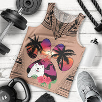 polynesian-men-tank-top-dog-lover-with-samoyed-sunset-at-the-beach-brown-ver