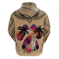 Polynesian Hoodie Dog Lover With Shiba Inu - Sunset At The Beach - Wonder Print Shop