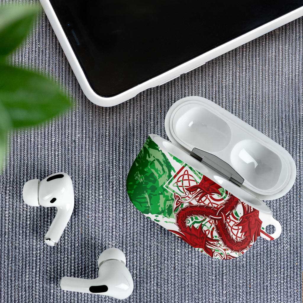 Wales Cymru Am Byth AirPods Case Celtic Dragon Triskelion - Wonder Print Shop