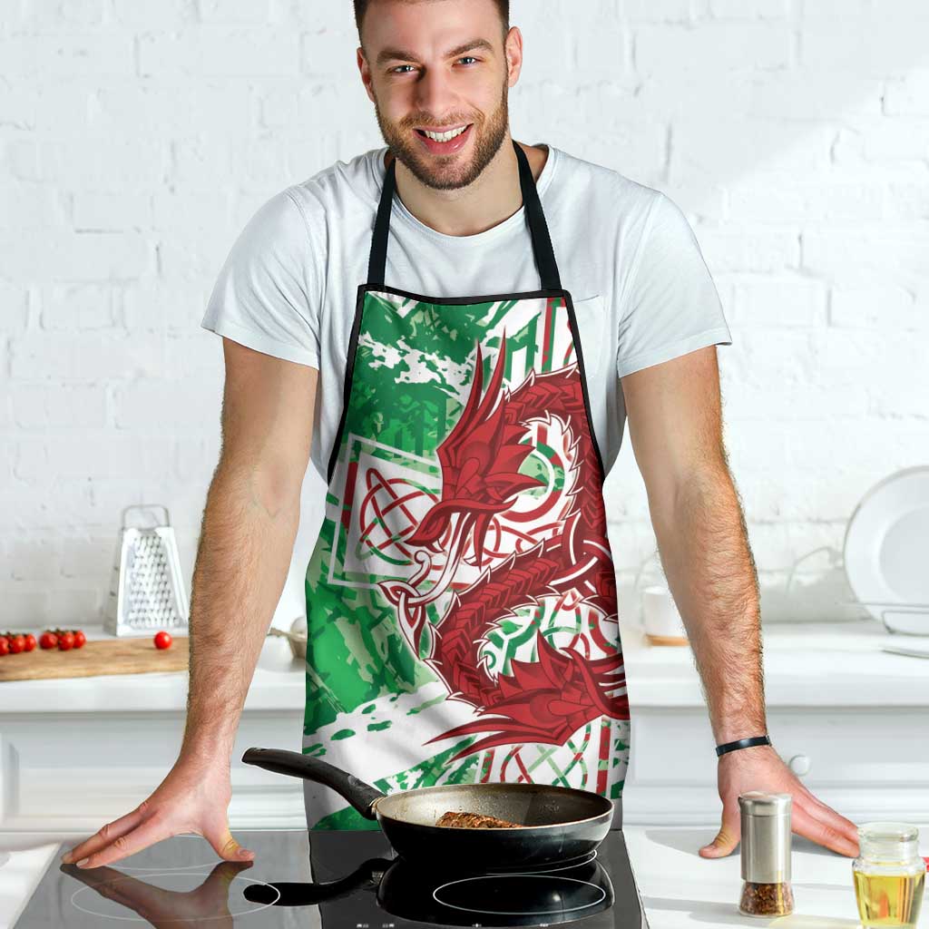 Wales Cymru Am Byth Apron Celtic Dragon Triskelion - Wonder Print Shop