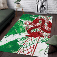 Wales Cymru Am Byth Area Rug Celtic Dragon Triskelion - Wonder Print Shop