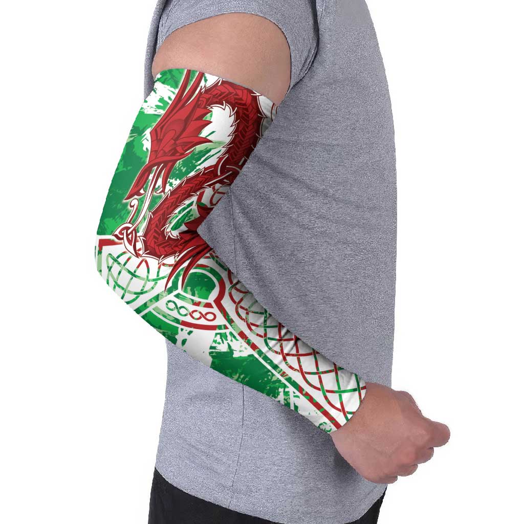 Wales Cymru Am Byth Arm Sleeves Celtic Dragon Triskelion - Wonder Print Shop