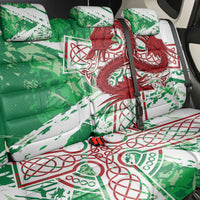 Wales Cymru Am Byth Back Car Seat Cover Celtic Dragon Triskelion - Wonder Print Shop